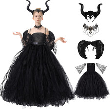 5 Pezzi Malefica Costume per