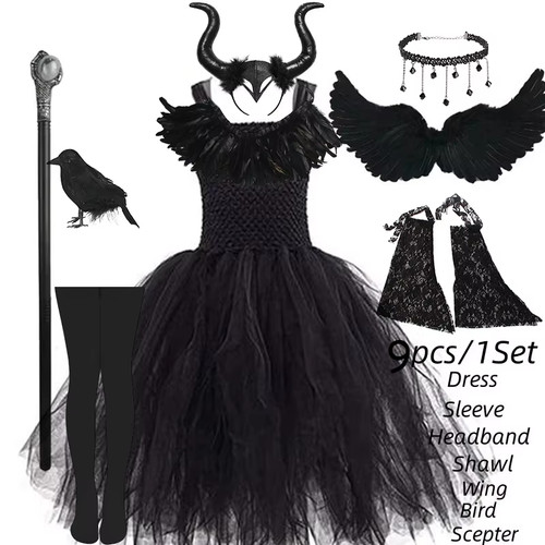 Costume strega tutù nero - costume,